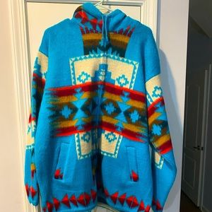 Aztec hooded sweater